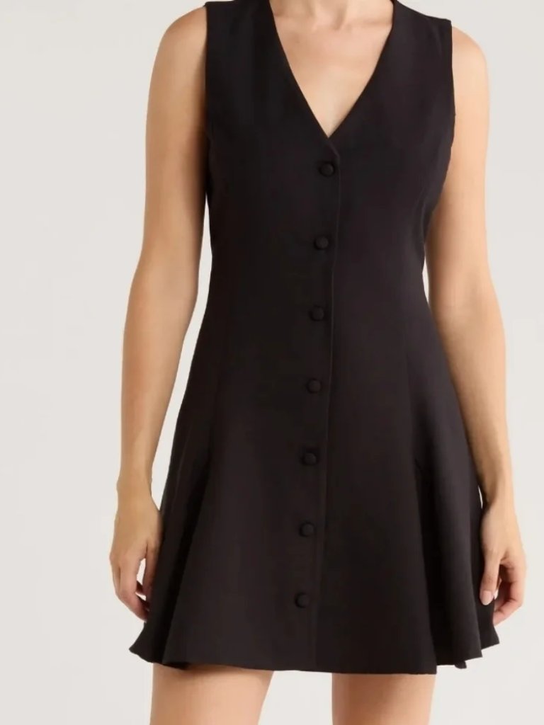 Wayf Black Sleeveless Mini Dress